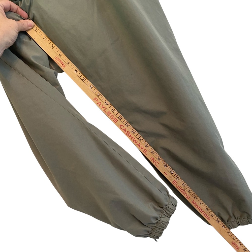 Le Coq Sportif VTG 90 Olive Green Track Pants Women XL Zipper Ankle Lined Jogger - Picture 13 of 14